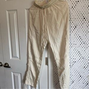 Japna Flax Blend Highwaist Pants Size S Natural cream